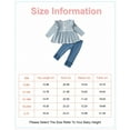 thumbnail image 2 of 9 Months Baby Girls Clothes 12 Months Girls 2PCS Outfits Set Infant Girls Long Sleeve Stripe Top Pants Set Blue, 2 of 10