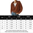 thumbnail image 2 of Abrigo Suéter de media cremallera para mujer, suéter suelto informal, suéter holgado y acogedor, prendas de vestir Kuymtek Marrón T S para Mujer, 2 of 5