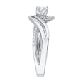 thumbnail image 5 of KATARINA 1/2 cttw Diamond Twist Bridal Engagement Ring with Matching Wedding Band in 14K White Gold, 5 of 6