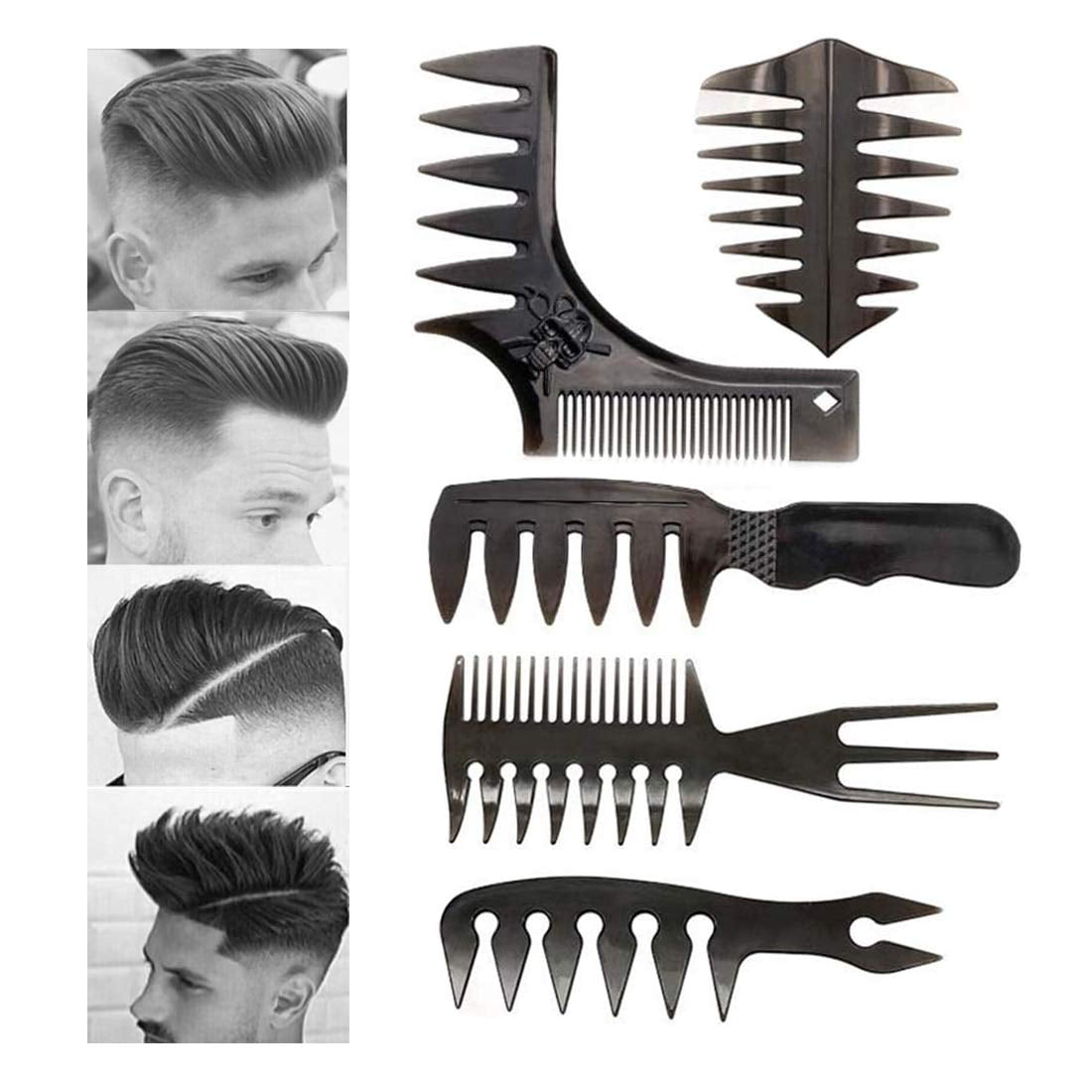 5 Pack Professional Styling Comb Wide Tooth Hair Comb Double Sided Hair Combs for Mens | Walmart Canada 5 Pack Professional Styling Comb Wide Tooth Hair Comb Double Sided Hair Combs for Mens | Walmart Canada