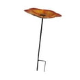 thumbnail image 3 of Baño de aves Alimentador de aves Hierro fácil Instalación de jardín Decoración del jardín Ornamento de accesorios 2 puntas para al aire libre Jardín Naranja, 3 of 8