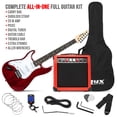 thumbnail image 2 of Guitarra eléctrica LyxPro Left Hand 39" con kit de inicio roja, 2 of 7