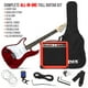 thumbnail image 2 of Guitarra eléctrica LyxPro Left Hand 39" con kit de inicio roja, 2 of 7