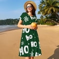 thumbnail image 4 of Hirioo Ho Ho Ho A for Short Sleeve Dress Women's Short Sleeve Dress with Pockets, 4 of 6