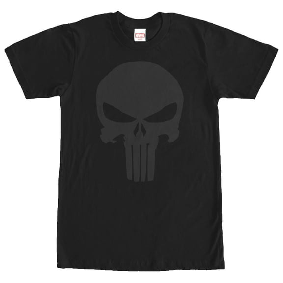 Men's Marvel Punisher Night Skull Symbol Graphic Tee Black Large