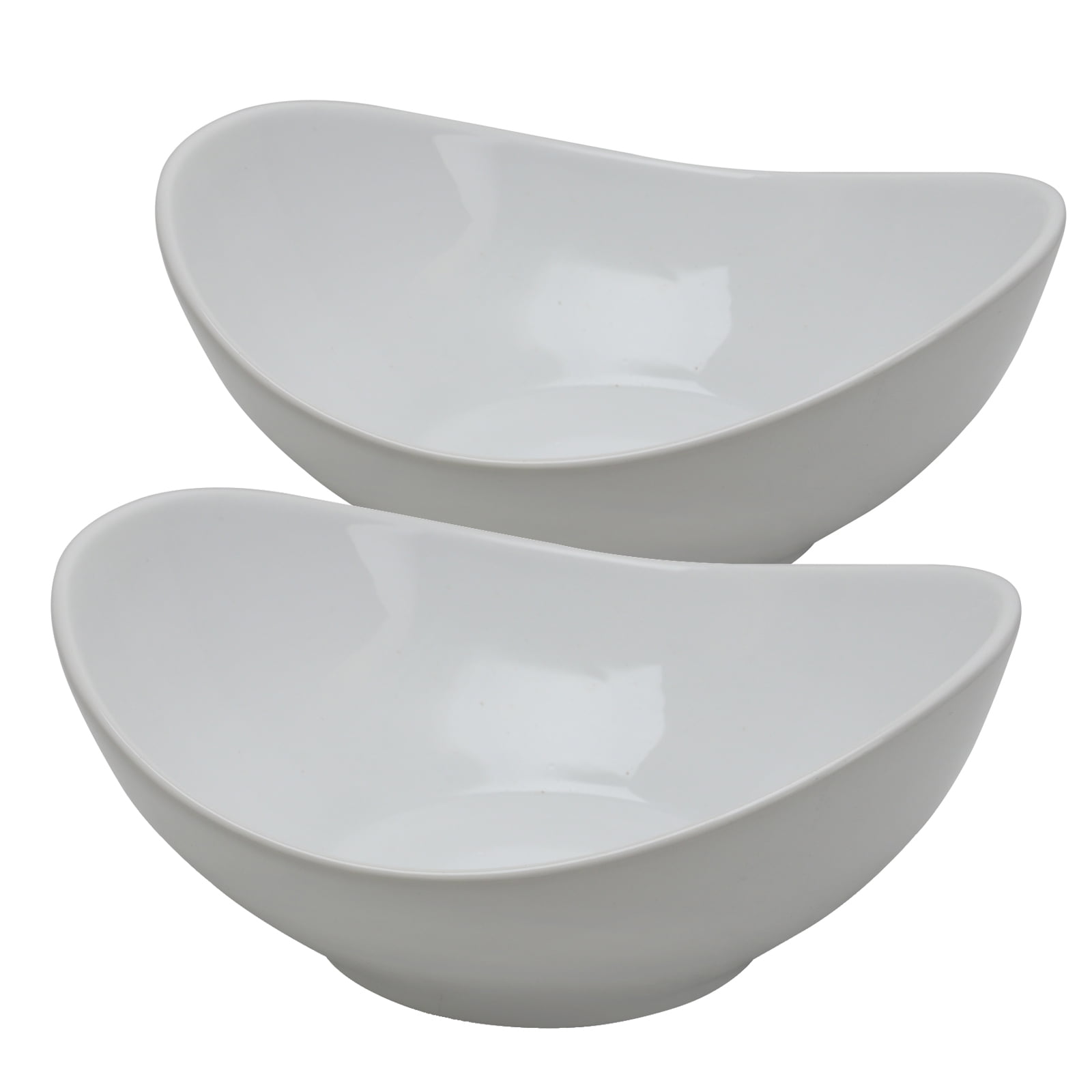 Gibson Elite Gracious Dining 2Piece 9" Fine Ceramic Oval Serving Bowl