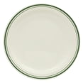 thumbnail image 3 of Gibson Home Hometown Diner 12-Piece Porcelain Dinnerware Set, Round Plates and Bowls Set for 4, White with Green Rim, Dishwasher Safe – Dinner Plate, Salad Plate & Cereal Bowl, 3 of 12