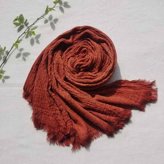 Chbgutlmr Womens Cotton Linen Scarf Shawl All Season Lightweight Wrap Scarf Comfy Vintage Shawl