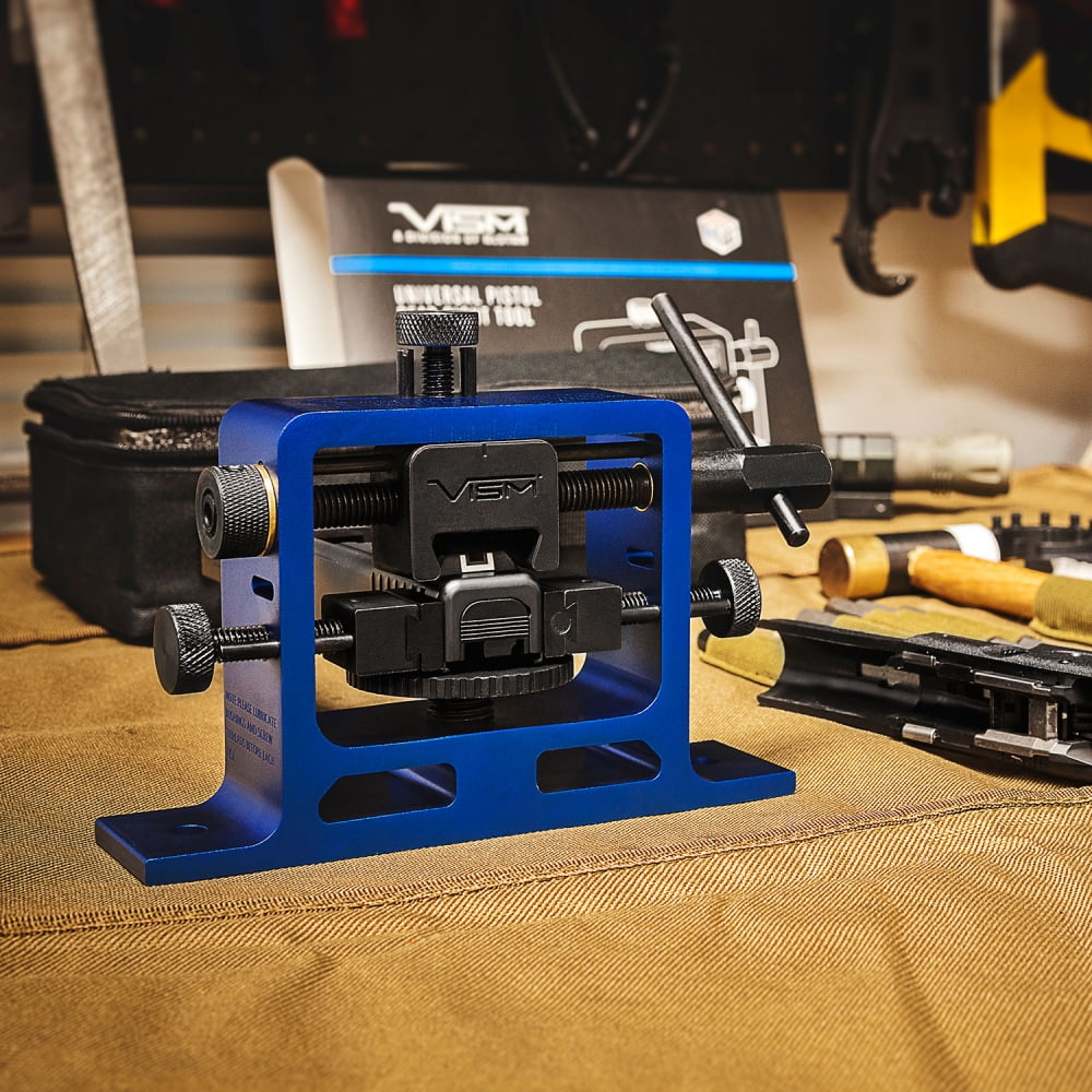 NcSTAR Universal Rear Sight Tool for Semi-Auto Pistols, Adjustable Height, Includes Carrying Bag