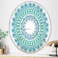 thumbnail image 3 of DESIGN ART Designart 'Blue Mandala' Printed Bohemian and Eclectic Oval or Round Wall Mirror 32in.x32in., 3 of 5