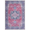 thumbnail image 3 of SAFAVIEH Serapi Joisse Traditional Machine Washable Area Rug, Red/Navy, 5'3" x 7'7", 3 of 14