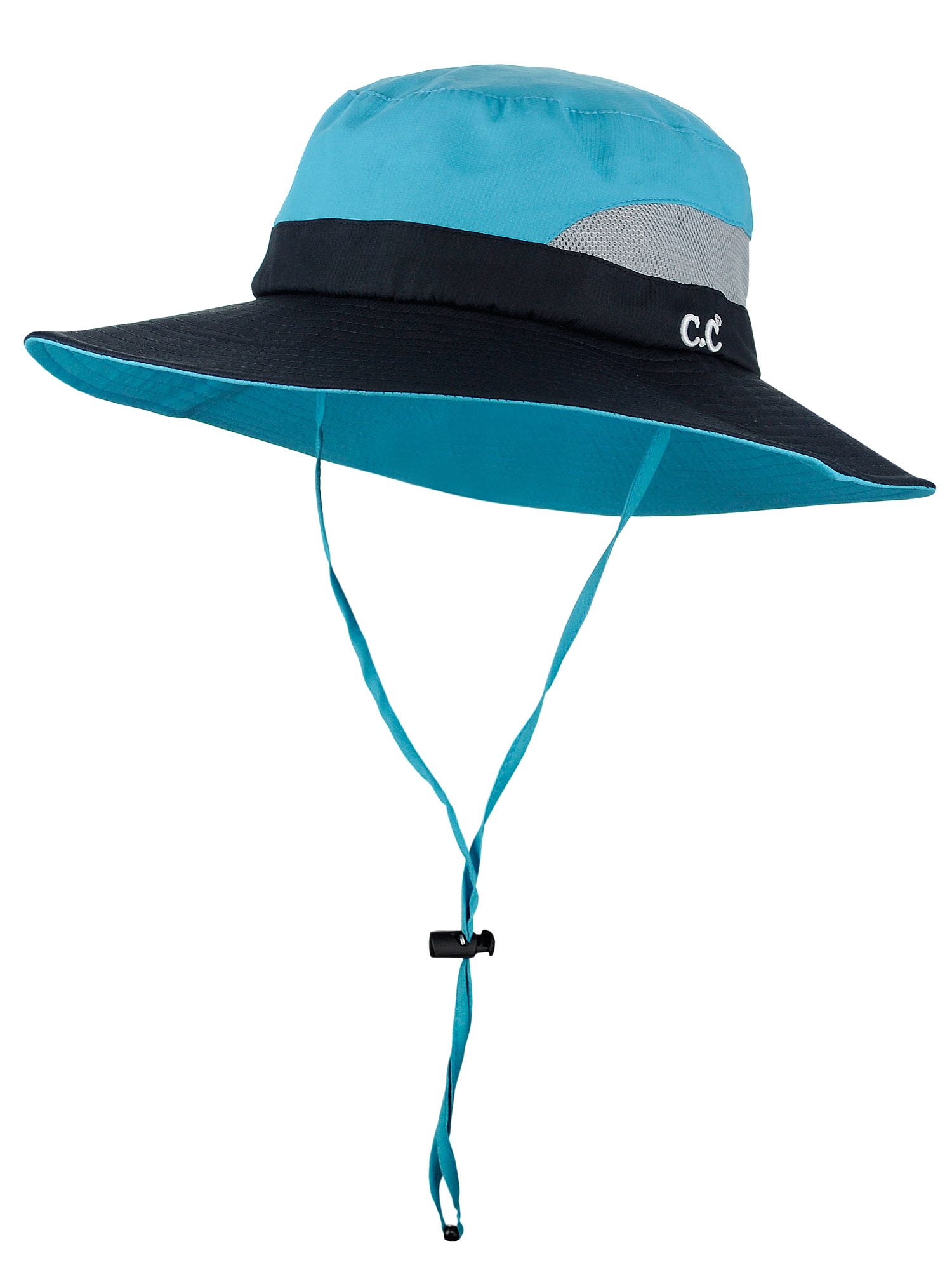wide brim hat with ponytail hole