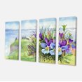 thumbnail image 2 of Spring Violet Flowers on Mountain - Floral Canvas Art Print, 2 of 3