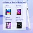 thumbnail image 2 of TIMOVO iPad Pencil for (A16)11th Gen with Power Display, Stylus Pen for 2018-2025 Apple iPad 10/9/8/7/6, Air M3/M2 11"/13"/5/4/3, Mini 7/6/5, Pro M4 13"/12.9"/11", Fast Charging,White, 2 of 8