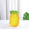 thumbnail image 3 of Supreme Housewares 18 oz Durable Acrylic Plastic Water Tumbler Cup with Lid and Straw, Pineapple Shaped Tumbler, 3 of 3