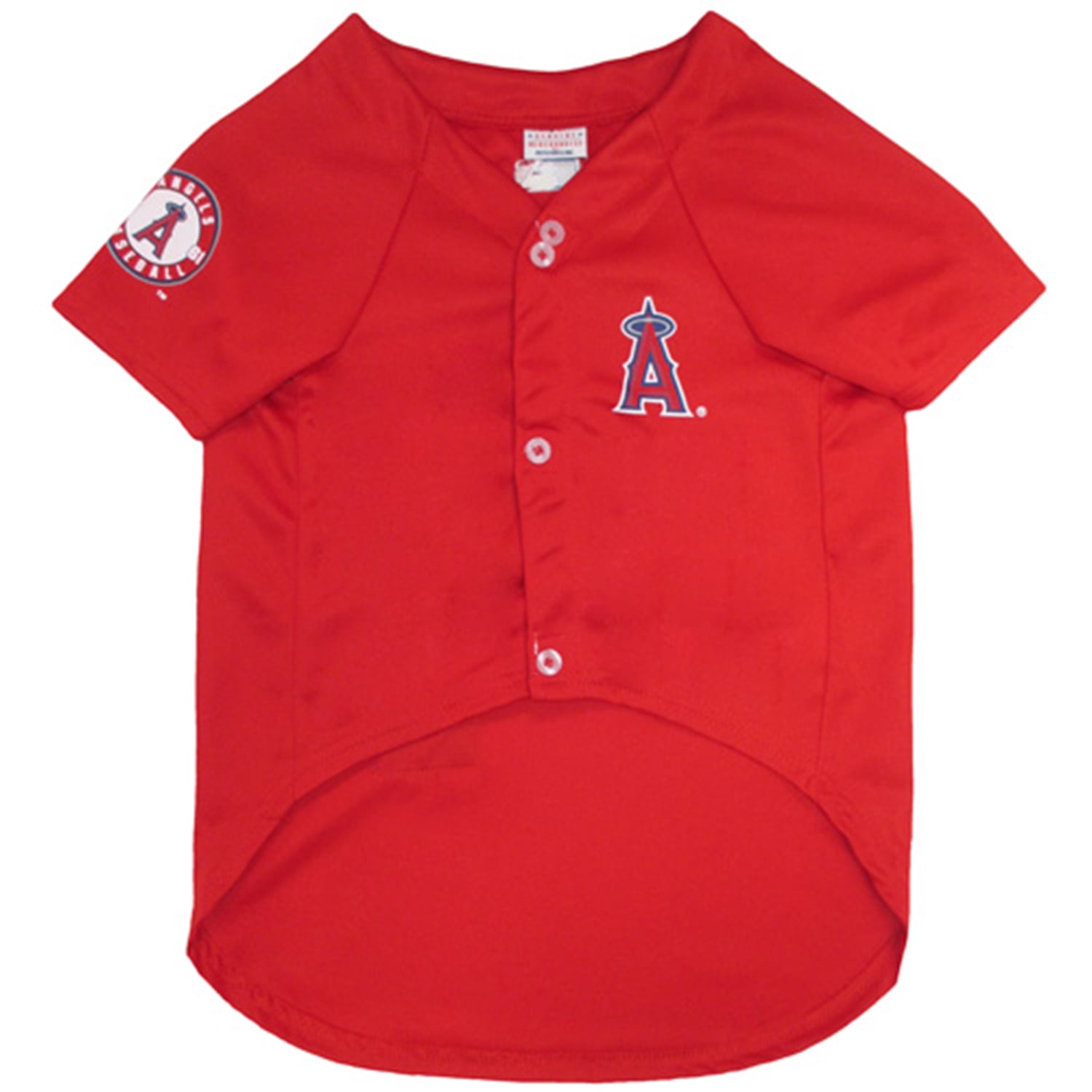 Pets First MLB Los Angeles Angels Mesh Jersey for Dogs and Cats - Licensed Soft Poly-Cotton Sports Jersey - Small