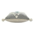 thumbnail image 4 of LR Home Ox Bay Hand-stitched Gray/Green Geometric All-Natural Cotton Pillow Cover, 4 of 8
