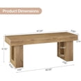 thumbnail image 2 of Tribesigns Farmhouse Dining Bench, 47-Inch Wooden Dinner Bench with Sturdy Frame for Dining Room, Kitchen, Restaurant, 2 of 7