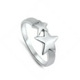 thumbnail image 4 of High Polish Star Friendship Ring .925 Sterling Silver Band Jewelry Female Male Unisex Size 8, 4 of 4