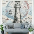 thumbnail image 4 of Orinice Lighthouse Anchor Bird Tapestry Wall Hanging Unique Style Graphic Tapestries for Home Wall Decor Bedroom Living Room Dorm Farmhouse Apartment 40x60inch, 4 of 6