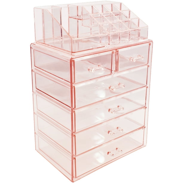 Mainstays Cosmetics Makeup and Jewelry Organizer Pink