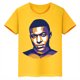 thumbnail image 3 of Camiseta deportiva de algodón amarilla de manga corta de verano para niños y niñas con estampado de avatar de Mbappé, 3 of 5