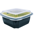 thumbnail image 1 of Double draining fruit and vegetable basket multifunctional refrigerator fresh box kitchen washing basket plastic storage basket, 1 of 6