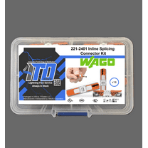 WAGO Lever Nuts 221-2401 Inline Splicing Connectors with Case 18pc