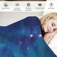 thumbnail image 3 of Nawypu Space Galaxy Blanket, Soft Warm Fuzzy Plush Blanket Smooth Cozy Flannel Throw Blanket for Bed/Couch/Office/Camping, 3 of 6