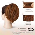thumbnail image 3 of DOPI Hair Bun Ponytail Extension, Straight Synthetic Hairpiece Fully Short Ponytail Bun Extensions Hair Accessories Elastic Easy Scrunchie for Women, 3 of 5