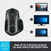 Logitech MX Master 2S Bluetooth Edition Wireless Mouse, Multi-Surface, Graphite