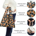thumbnail image 5 of 5 Pack Foldable Shopping Bag,Halloween Black Cat Pumpkin Pattern Reusable Grocery Bags with Pockets,Large Reusable Tote Bags with Handles Waterproof & Lightweight, 5 of 6