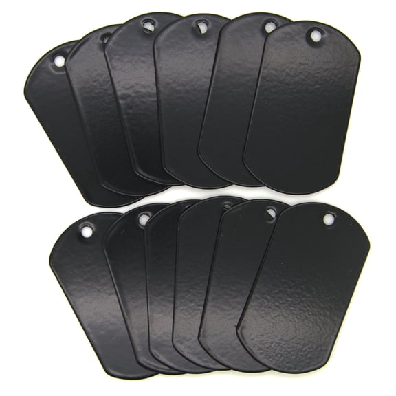 100 pcs Black Color Stainless Steel Military Spec Dog Tags by OnDepot