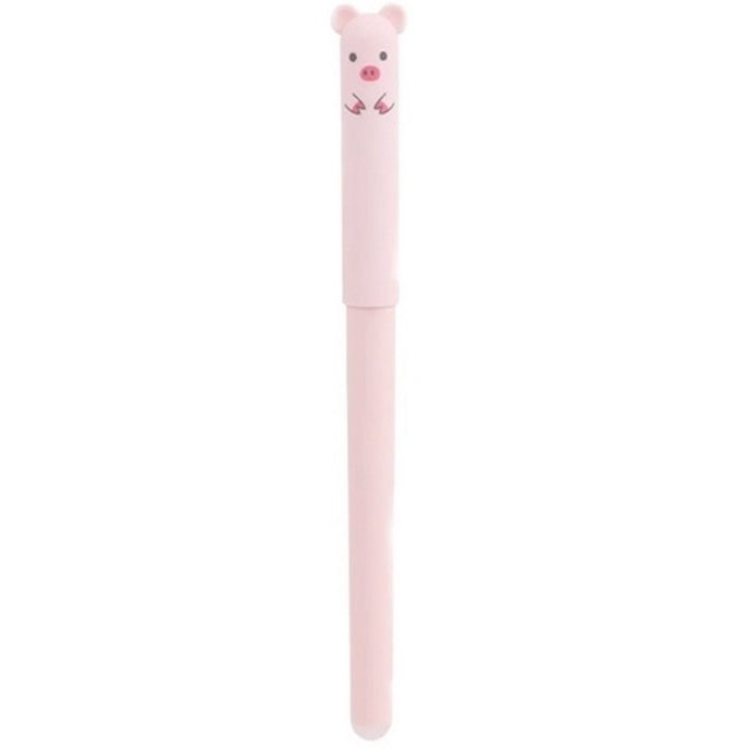 Weloille Bear Shaped Erasable Pen, Crystal Blue 0.5mm Heat Erasable Fine Tip for Easy Correction and Smooth Writing, Cute and Durable