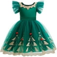 thumbnail image 4 of XEGLSBU Girls Dresses Size 8/10 Child Xmas Girls Dress Party Dance Kids Christmas Princess Pageant Gown Girls Dress Girls Dresses Blue Size 10-12 Green-a Size 5-6 Years, 4 of 4