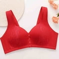 thumbnail image 4 of Fnooota Womens Bras Front Closure, Comfort Everyday Push-up Full Coverage Wireless Bras Red Size 42/95, 4 of 8