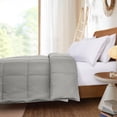 thumbnail image 5 of Modern Threads Down Alternative Reversible Comforter White & Gray King, 5 of 19