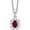 White, variant on 14K White Gold Lab Grown Diamond & Cr Oval Ruby Pendant Necklace Made In India pm6990cr-052-wlg-18