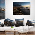 thumbnail image 4 of Designart Dark Sydney Coastline - Seascape Throw Pillow - 18x18, 4 of 5