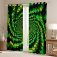 thumbnail image 2 of Homewish Chic Rectangle Abstract Black Out Curtains, Futuristic Swirl Spiral Curtains Pack of 2 (42x63 Each), Teens Kids Boys Girls Bedroom Curtains, Blackout Curtains Home Decor, 2 of 6