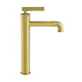 thumbnail image 2 of Avallon Single Hole, Single-Handle Sleek, High Arc Bathroom Faucet in Brushed Gold, 2 of 11