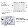 thumbnail image 2 of Yayeee 2 Pack Canvas Storage Basket with Handles for Shelves Fabric Bins Closet Organizer, Watercolor Lavender Pattern, 2 of 8