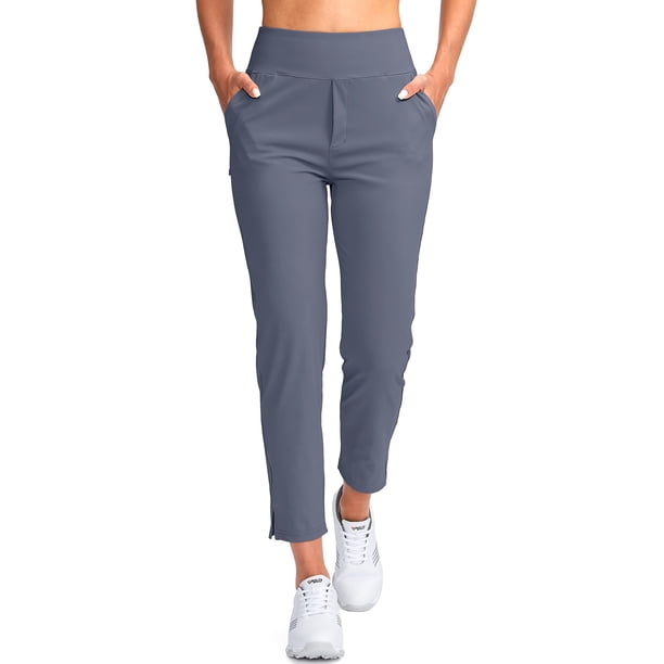 Pantalones de golf YYV para mujer, elásticos, cintura alta, talla M
