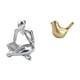thumbnail image 1 of Figura de lector abstracto, estatua de resina, figura humana, artesanía artística, adorno de pájaros dorados, escultura de animal, pieza decorativa ad, 1 of 8