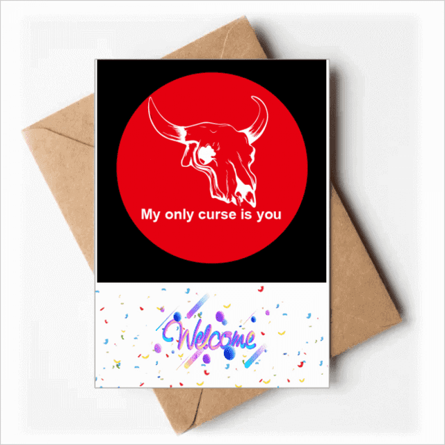 My Only Curse Is You Art Deco Fashion Welcome Back Greeting Cards Envelopes Blank