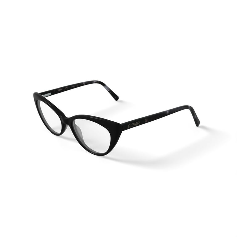 Flower Women's FLR6045 Prescription Eyeglasses with Case, Black