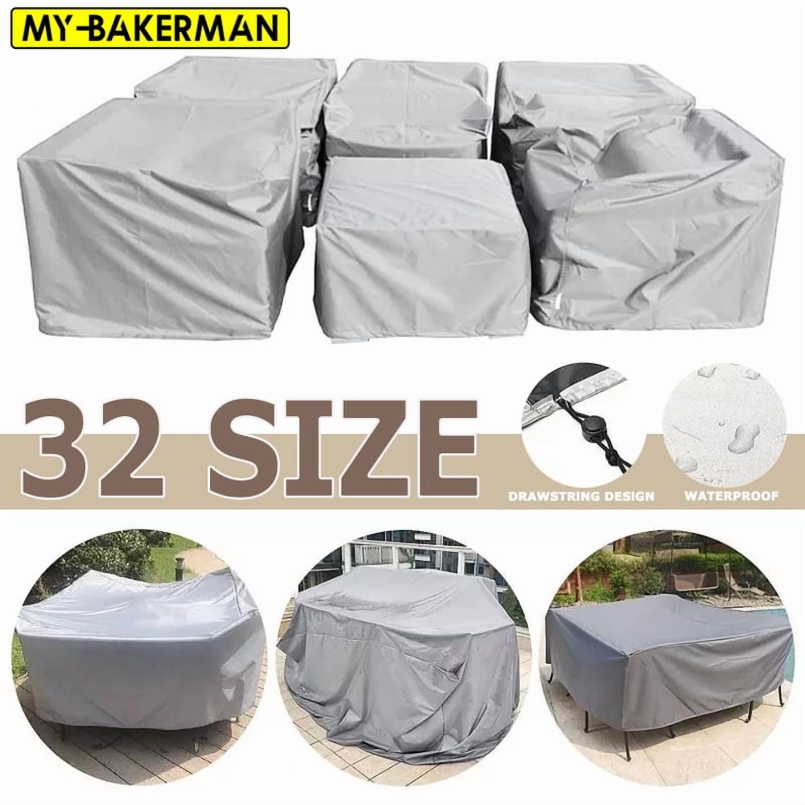 36 Sizes Furniture Cover Waterproof Outdoor Garden Patio Beach Sofa Chair Table Covers Rain Protection Cover
