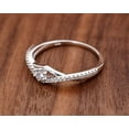 thumbnail image 2 of Oryn Jewelry 14K White Gold Plated Wedding Bands - 1 Ct Round Cut Moissanite Bands for Her - Elegant Anniversary Jewelry - Classic Bridal Bands - Simple Everyday Moissanite Bands, 2 of 4