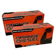 The Orange Diesel, Orange Nitrile Powder Free Disposable Gloves, 6 mil, Diamond Textured, Size Large, 2 Boxes