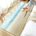 thumbnail image 3 of Beach Scene Bathroom Rugs, Ocean Beach Non-Slip Bath Rugs Seaside 70X70 Inch Costal Scenery Landscape Nautical Sea Scenic Sand Blue Sky Summer Bathroom Rug Mat 17X48inch, Absorbent Bath Rugs, 3 of 5